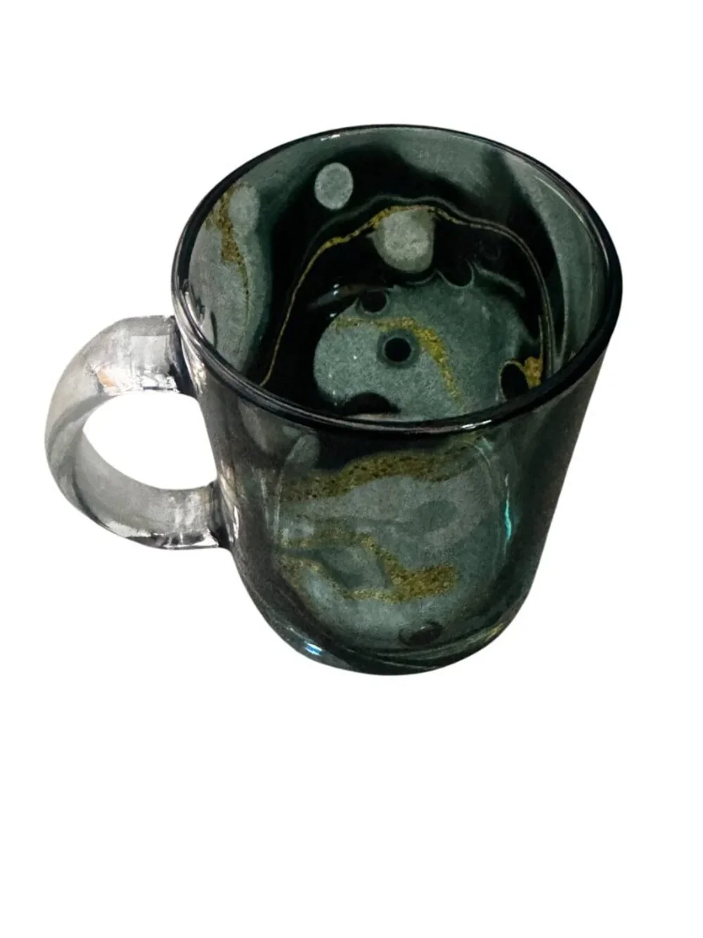Marble Art Glass Coffee Mug 11 oz